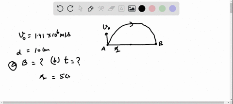 an-electron-at-point-a-in-fig-2746-has-a-speed-v_0-of-141-times-106-mathrmm-mathrms-find-magnitude-a