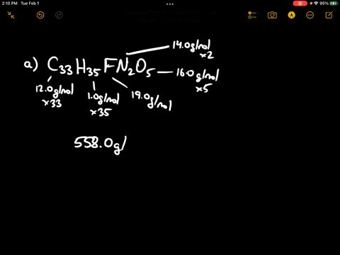 what-are-the-molecular-weights-of-the-following-pharmaceuticals-a-mathrmc_33-mathrmh_35-mathrmfn_2-m