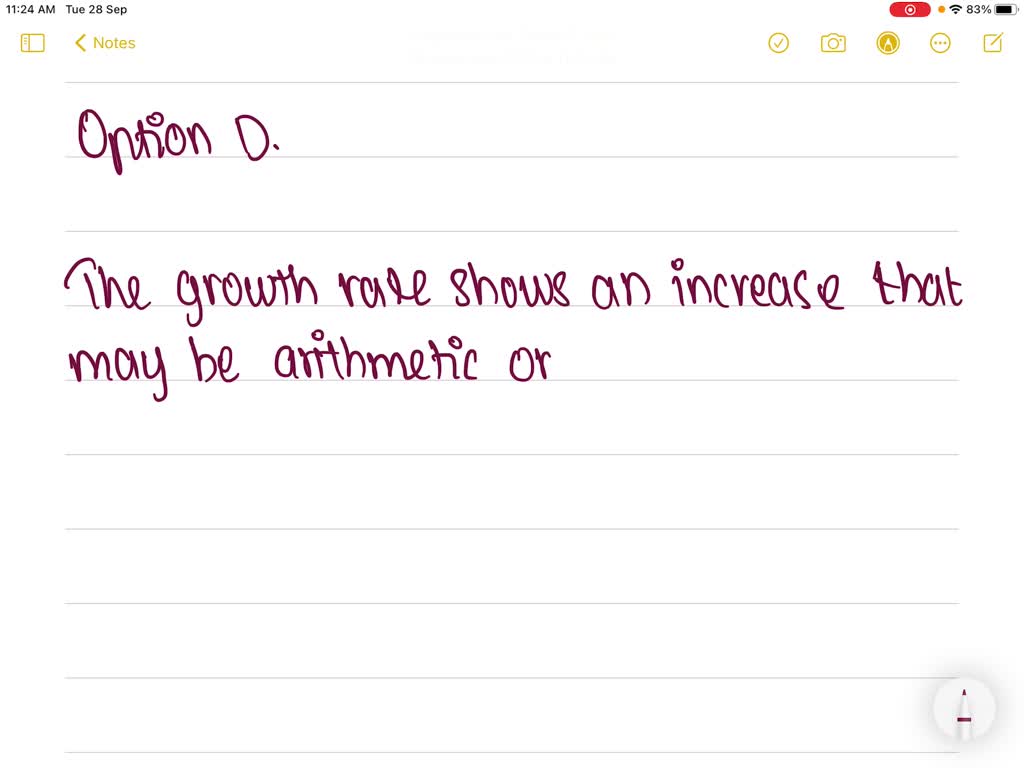 The Growth Rate Shows An Increase That Can Be (a) Mathematical (b ...