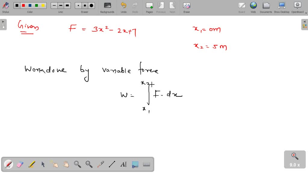 SOLVED:A position-dependent force F=3 x^2-2 x+7 acts on a body of mass ...