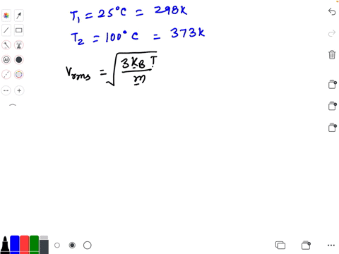 if-the-temperature-of-an-ideal-gas-is-raised-from-25circ-mathrmc-to-100circ-mathrmc-how-much-faster-