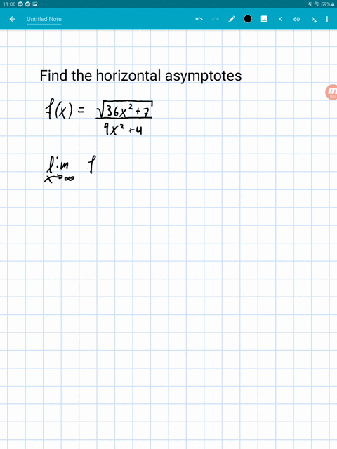 find-the-horizontal-asymptotes-fxfracsqrt36-x479-x24