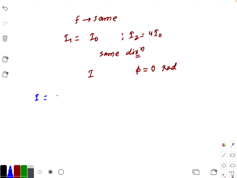 two-sinusoidal-plane-waves-of-the-same-frequency-having-intensities-i_e-and-4-i_e-are-travelling-in-
