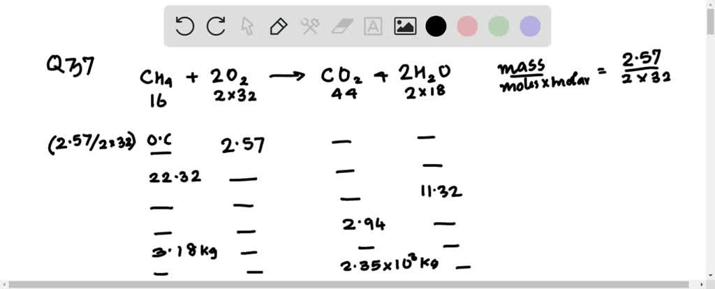 SOLVED Consider The Balanced Equation For The Combustion Of Methane A 