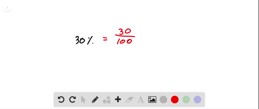 SOLVED:Convert the percent to a fraction. 30 %