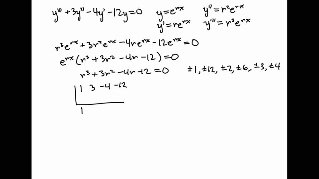 SOLVEDDetermine three linearly independent solutions to the given