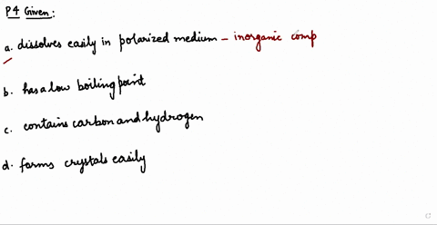 identify-each-of-the-following-properties-as-more-typical-of-an-inorganic-compound-a-dissolves-easil