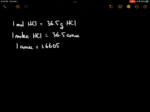 the-molar-mass-of-mathrmhcl-is-365-mathrmg-mathrmmol-and-the-average-mass-per-mathrmhcl-molecule-i-2