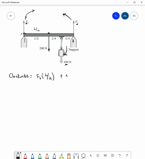 a-uniform-metal-beam-of-length-l-weighs-200-mathrmn-and-holds-a-450-mathrmn-object-as-shown-in-fig-5