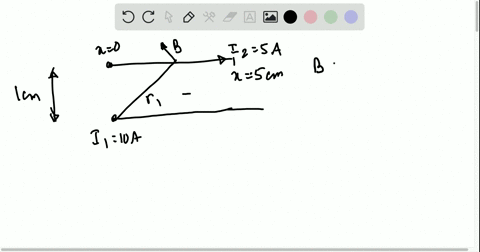 one-end-of-a-50-cm-long-wire-is-10-mathrmcm-above-a-long-wire-carrying-a-10-a-current-out-of-the-pag