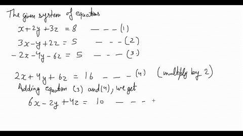 if-the-equations-are-dependent-write-the-solution-set-in-terms-of-the-variable-z-hint-in-exercises-5