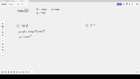 point-charges-q_1-45-mathrmnc-and-q_245-mathrmnc-are-separated-by-31-mathrmmm-forming-an-electric-di