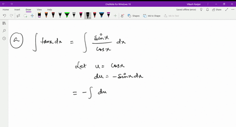 looking-ahead-integrals-of-tan-x-and-cot-x-a-use-a-change-of-variables-to-show-thatint-tan-x-d-x-ln-