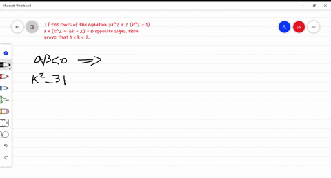 if-the-roots-of-the-equation-3-x22leftk21right-xleftk2-3-k2right0-be-of-opposite-signs-then-prove-th