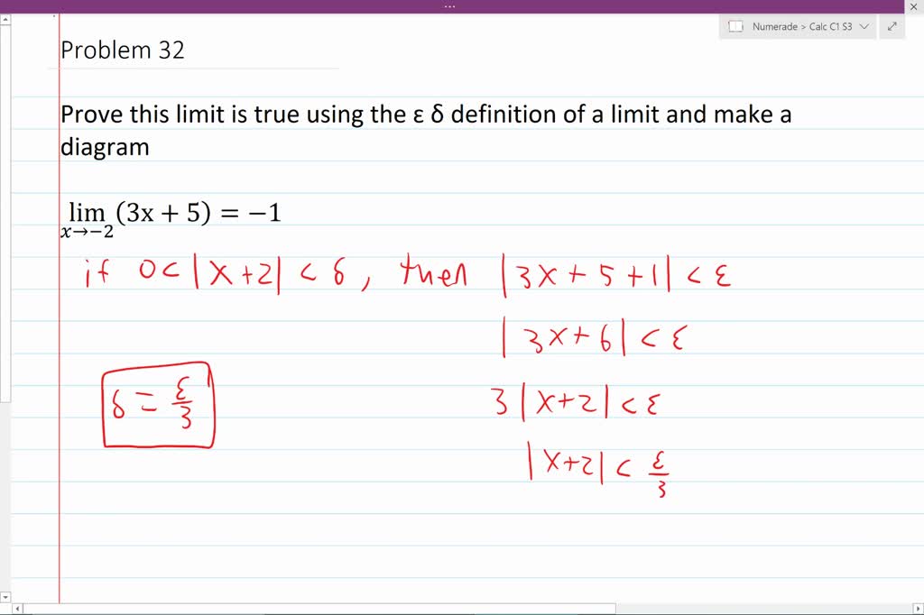 Solved Prove The Statement Using The Varepsilon Delta Definition