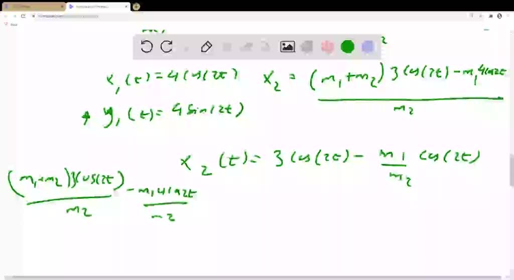Two particles of masses m1 and m2 move uniformly in different circles ...