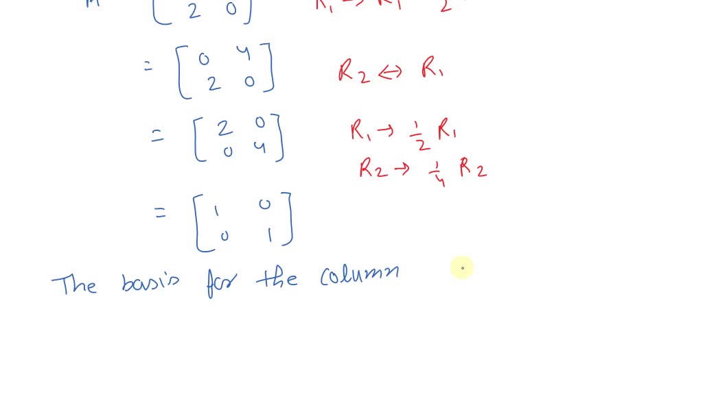 SOLVED:In Exercises 57-62, Determine Whether 𝐛 Is In The Column Space ...