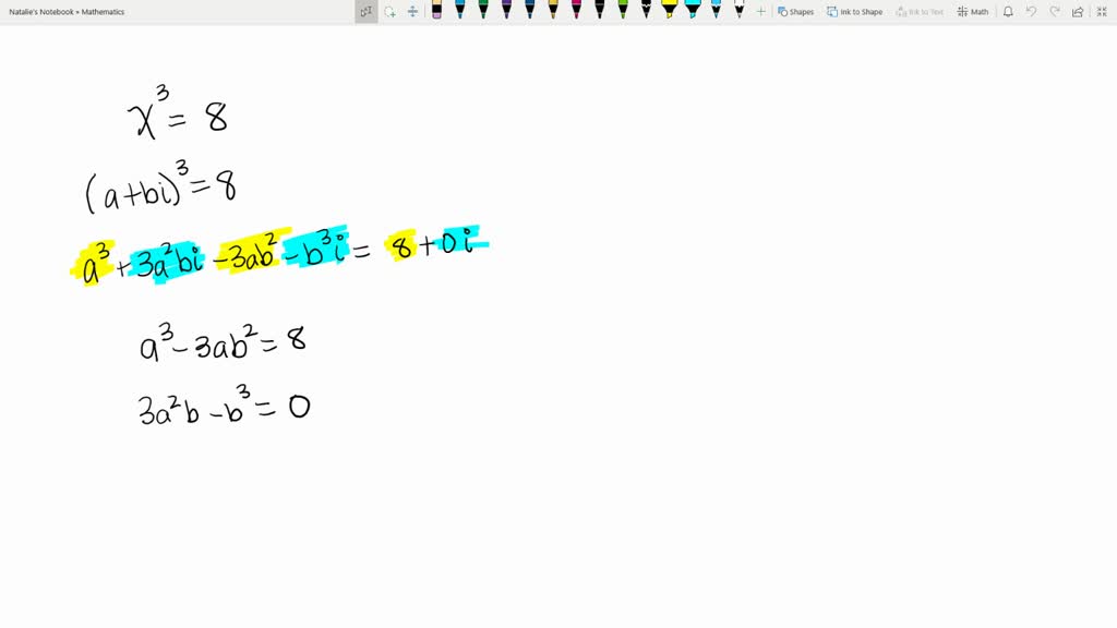 SOLVED Find The Three Cube Roots Of 8