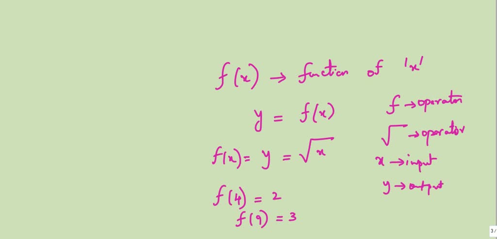 ⏩SOLVED:Does f(x) mean f times x when referring to function f ? If ...