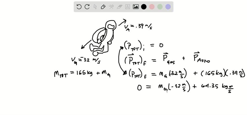 SOLVED:mmh An astronaut in his space suit and with a propulsion unit ...