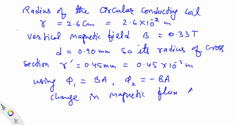 a-circular-conducting-coil-with-radius-26-mathrmcm-is-placed-in-a-vertical-magnetic-field-of-033-t-t
