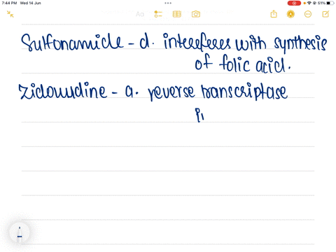 matching-select-the-mode-of-action-for-each-drug-in-the-left-column-all-but-one-choice-is-used-sulfo