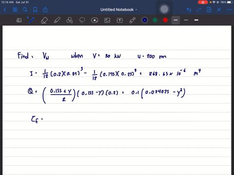 if-the-wide-flange-beam-is-subjected-to-a-shear-of-v30-mathrmkn-determine-the-shear-force-resisted-b