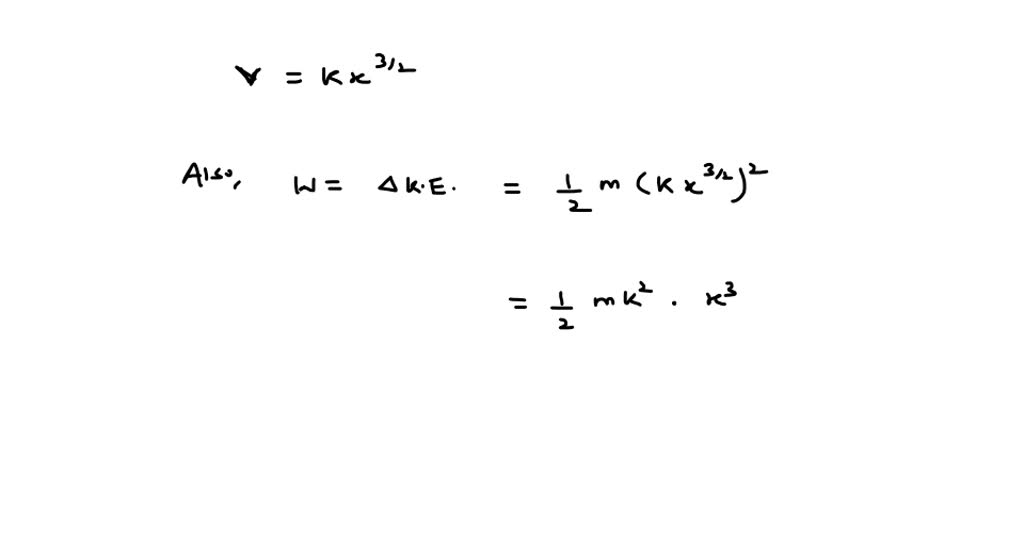 SOLVED:A body of mass m travels in a straight line with a velocity v=k ...