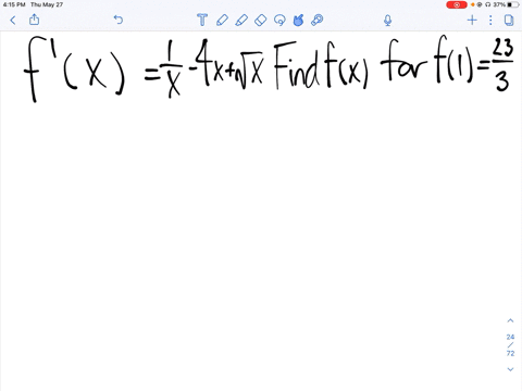 solve-fprimexfrac1x-4-xsqrtx-text-given-that-f1frac233