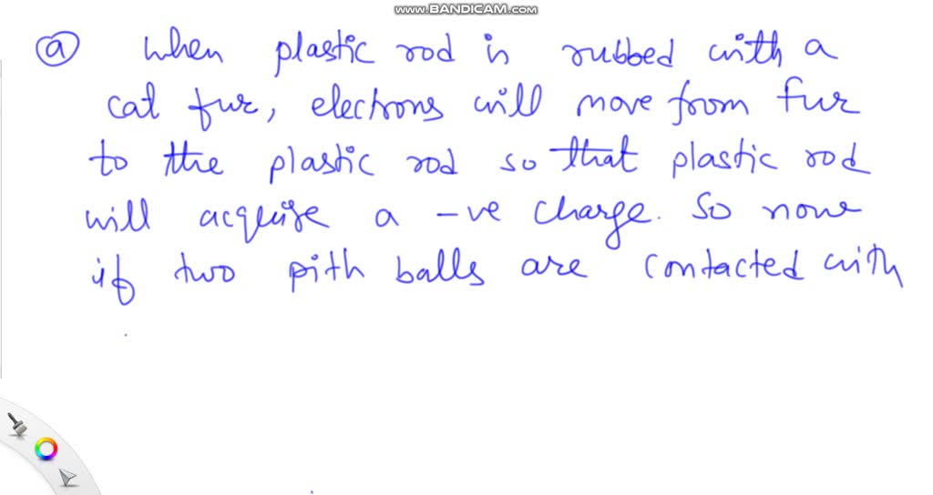 SOLVEDTwo pith balls are both charged by contact with a plastic rod