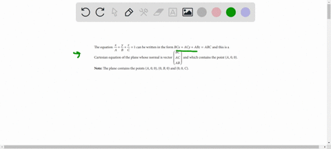 show-that-the-equation-fracxafracybfraczc1-is-the-equation-of-a-plane