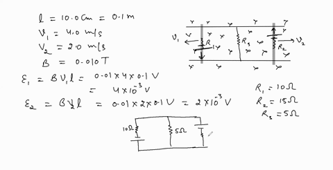 two-parallel-rails-with-negligible-resistance-are-100-mathrmcm-apart-and-are-connected-by-a-resistor