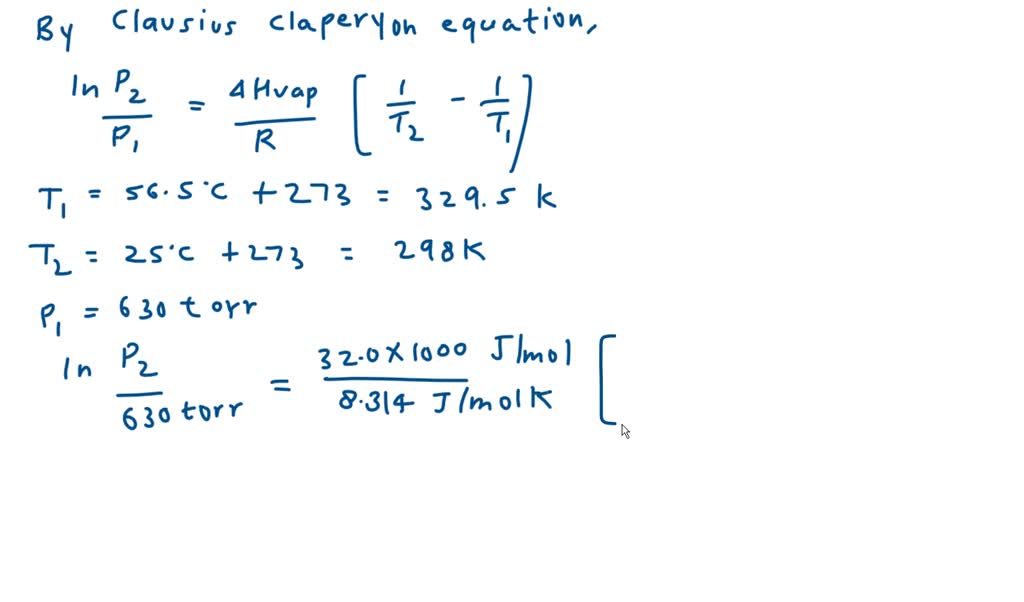 SOLVED:The normal boiling point for acetone is 56.5^∘ C. At an ...