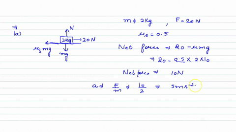 column-1-a-block-of-mass-2-mathrmkg-on-a-rough-horizontal-surface-pulled-by-a-horizontal-force-of-20