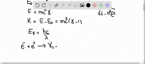 an-electron-and-a-positron-meet-and-completely-annihilate-creating-two-photons-each-with-the-same-en