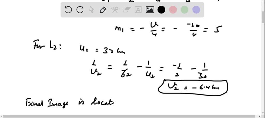 SOLVED: For the combination of two lenses shown in Figure P 19.40, find ...
