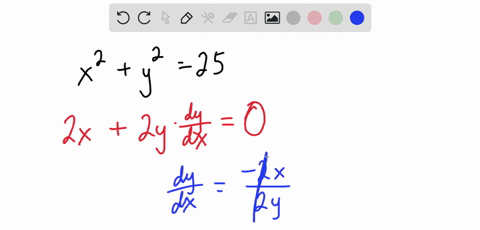 find-the-points-on-the-graph-of-x2y225-at-which-the-slope-of-the-tangent-is-frac12