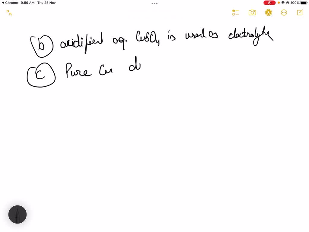 SOLVEDCopper is purified by electrolytic refining of blister copper