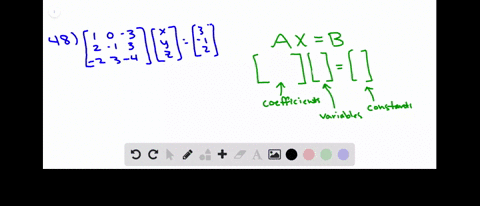 write-the-matrix-equation-as-a-system-of-equations-leftbeginarrayrrr1-0-3-2-1-3-2-3-4endarrayrightle