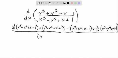 find-the-indicated-derivativefracdd-xleftfracx3x2x-1x3-x2x1right