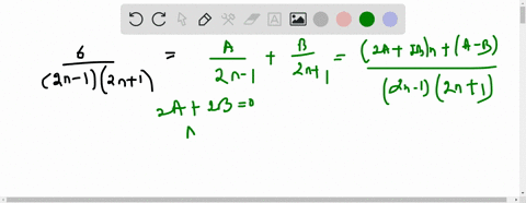 use-partial-fractions-to-find-the-sum-of-each-series-sum_n1infty-frac62-n-12-n1