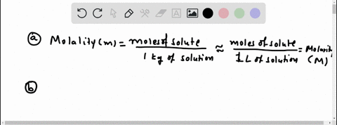 demonstrate-that-a-for-a-dilute-aqueous-solution-the-numerical-value-of-the-molarity-is-essentially-