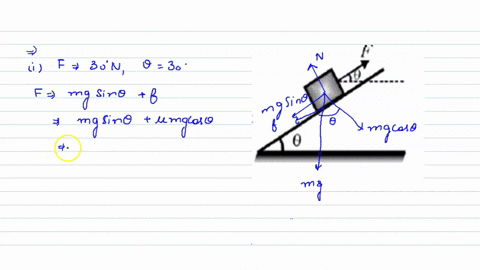 a-block-of-10-mathrmkg-is-placcd-on-rough-inclincd-surface-of-coelficicnt-ol-friction-mu08-column-1-