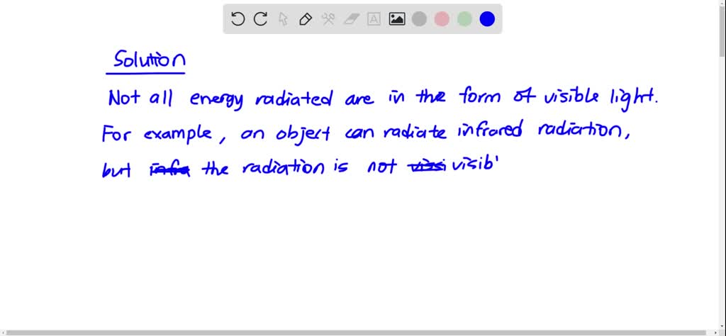 Solved Since Energy Is Radiated By All Objects Why Can T We See Them In The Dark