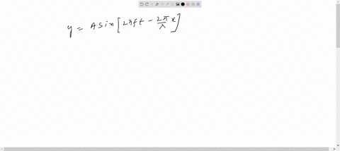 consider-a-wave-that-has-a-frequency-of-30-mathrmkhz-and-a-wavelength-of-010-mathrmm-write-an-equati
