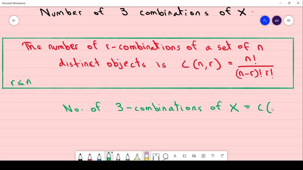 SOLVED:Let X={a, B, C, D}. List The 3 -combinations Of X