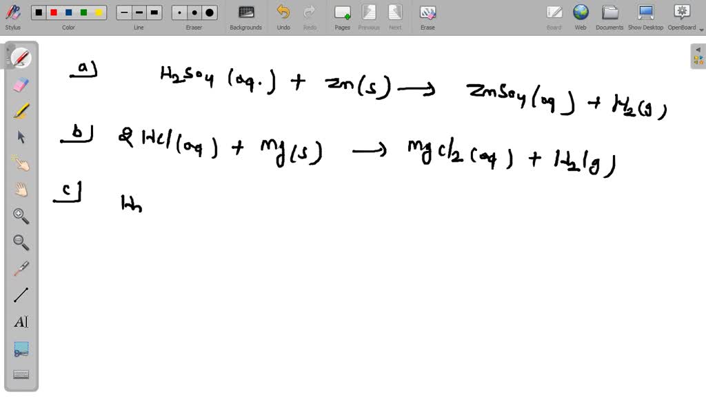 Solved Write The Equations For The Following Reactionsa Aluminium React With Dilute 4511