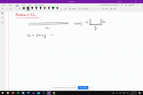 Solved A Rain Gutter Is Made From Sheets Of Aluminum That Are 12 Inches Wide Turning Up The Edges To Form Right Angl