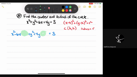 find-the-center-and-the-radius-of-the-circle-with-the-given-equation-102-x2y2-6-x4-y3