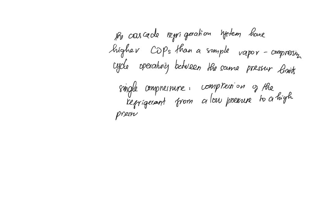 ⏩SOLVED:How does the COP of a cascade refrigeration system compare ...